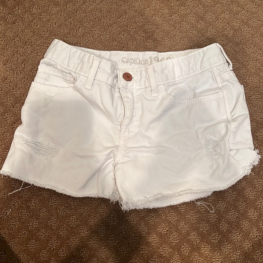 Kids white jean shorts from Gapkids. Size girls 12